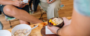 Blog 220 Blog - banner of chef showing vegan bowl to audience taki 2025 07 11 02 09 00 utc