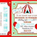 Fiesta de cumpleaños temática para niños. El circo. - entrada de circo invitacion 300x220 1